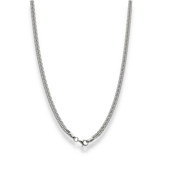 950 Platinum Twin Closed Curb Chain - 18" - 11.9g