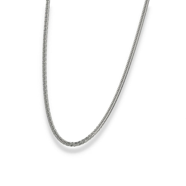 950 Platinum Twin Closed Curb Chain - 18" - 11.9g