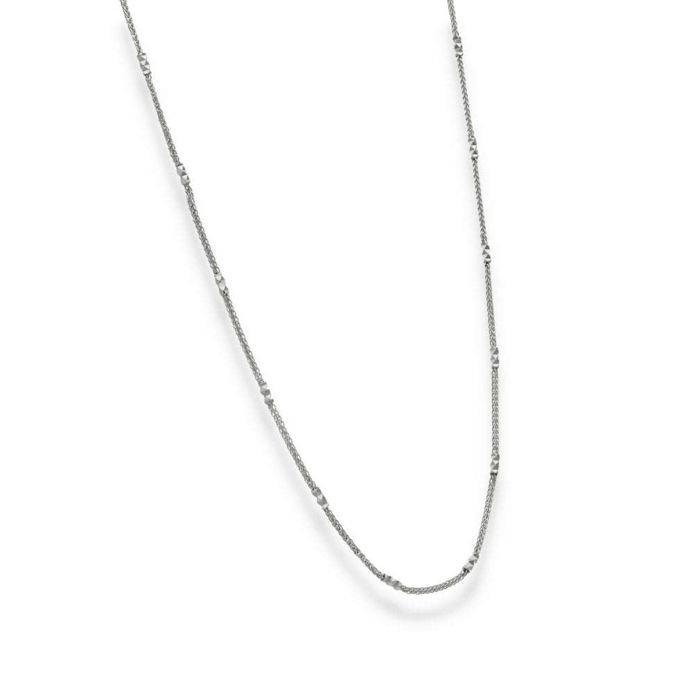 950 Platinum Fine Trace & Crisscross Chain - 18" - 4.1g