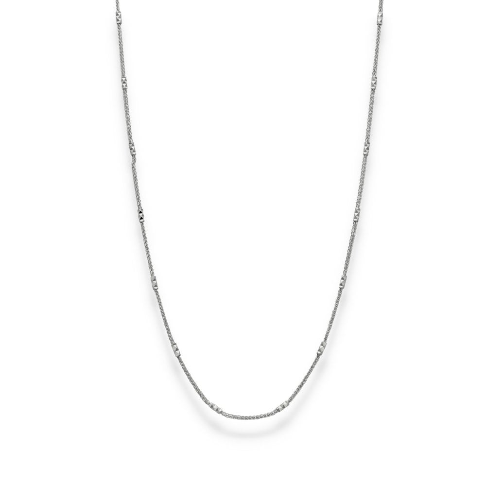 950 Platinum Fine Trace & Crisscross Chain - 18" - 4.1g