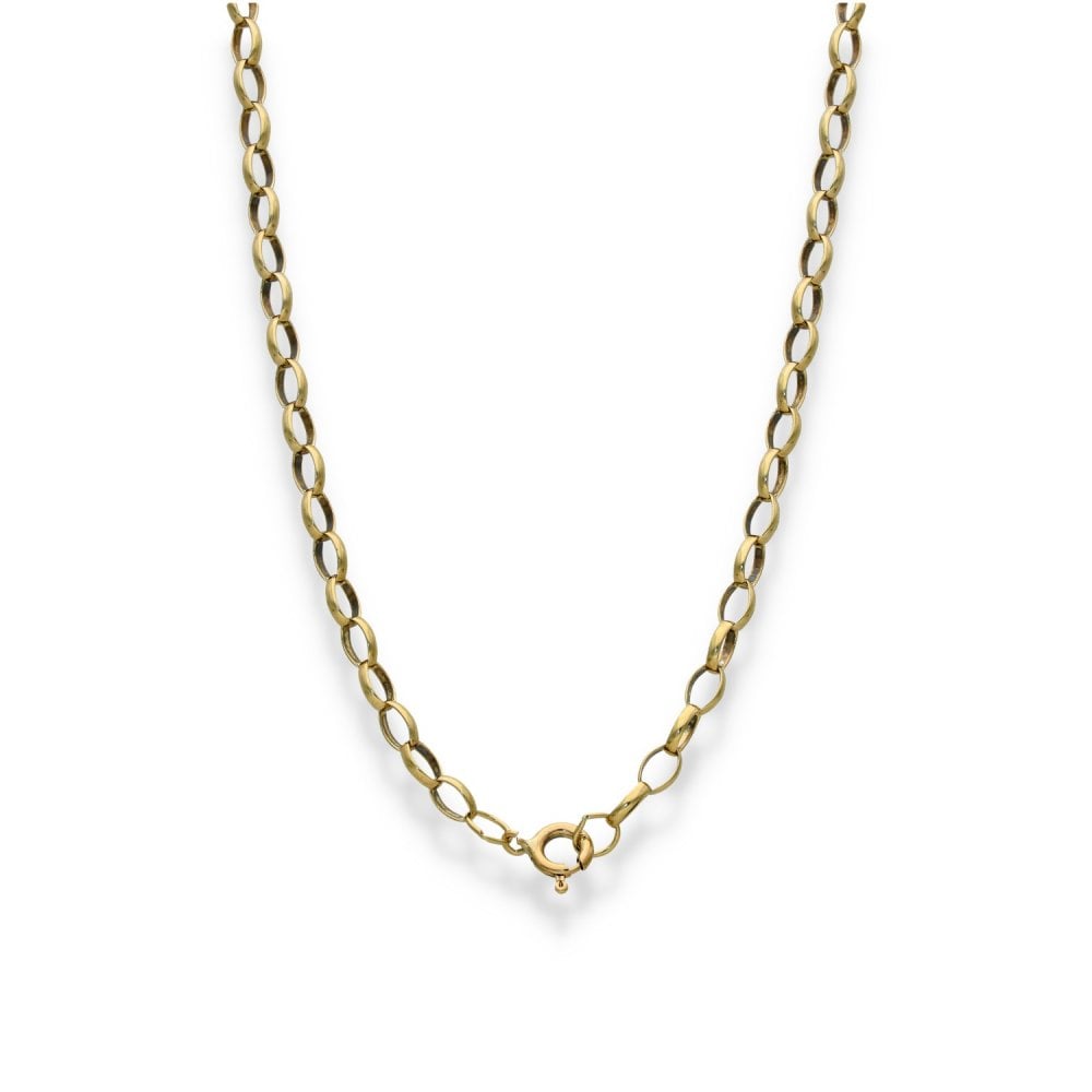 9ct Yellow Gold Patterned Cross Pendant & Chain - 19" - 10.2g