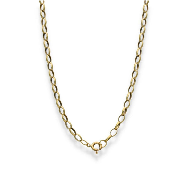 9ct Yellow Gold Patterned Cross Pendant & Chain - 19" - 10.2g