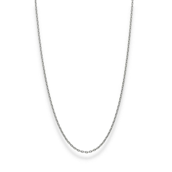 9ct White Gold Closed Trace Chain - 18" - 4.0g
