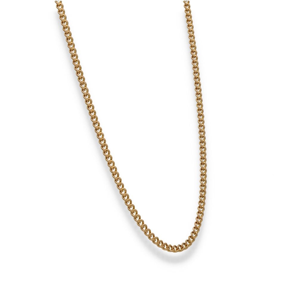 9ct Yellow Gold Fine Curb Chain - 21" - 14.2g