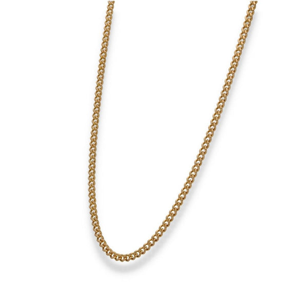 9ct Yellow Gold Fine Curb Chain - 21" - 14.2g