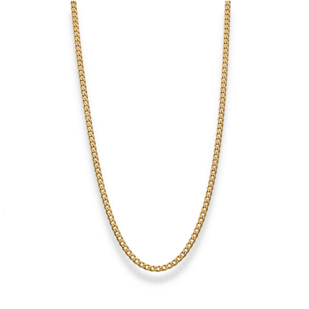 9ct Yellow Gold Fine Curb Chain - 24" - 9.1g