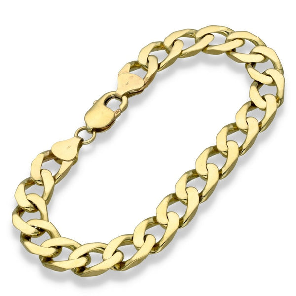9ct Yellow Gold Curb Bracelet - 8.5" - 28.6g