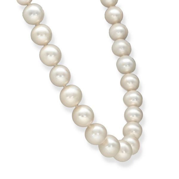 9ct Yellow Gold Pearl Necklace - 20" - 65.1g