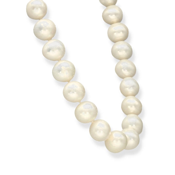 9ct Yellow Gold Pearl Necklace - 16" - 58.9g