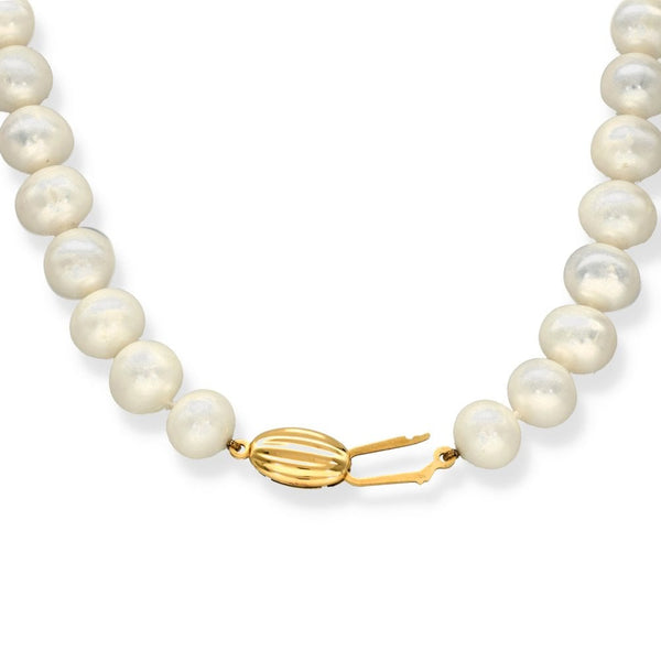 9ct Yellow Gold Pearl Necklace - 16" - 58.9g