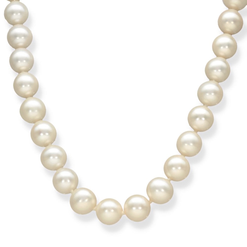 9ct Yellow Gold Pearl Necklace - 18" - 49.4g