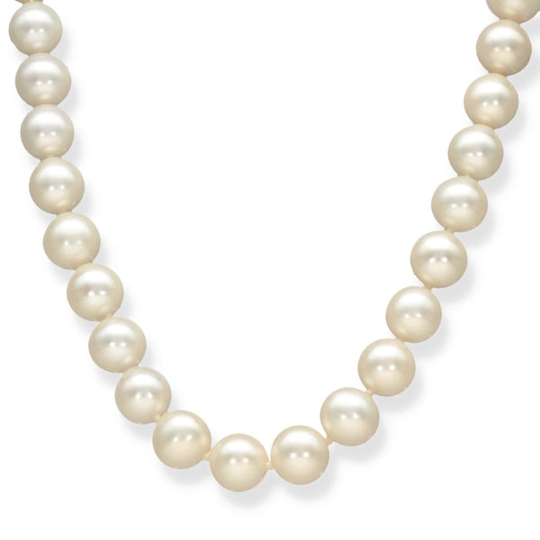 9ct Yellow Gold Pearl Necklace - 18" - 49.4g