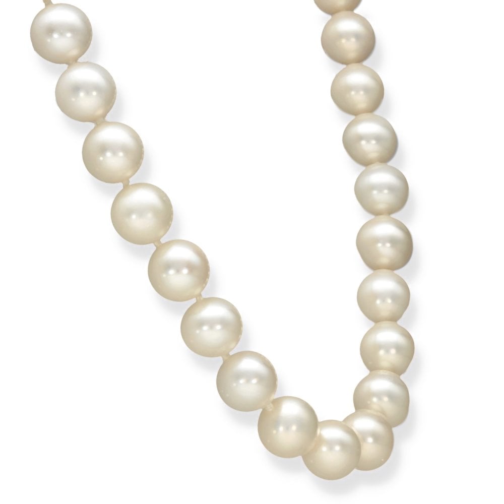 9ct Yellow Gold Pearl Necklace - 18" - 49.4g