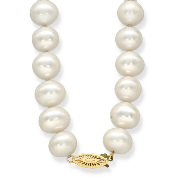 9ct Yellow Gold Pearl Necklace - 18" - 74.4g