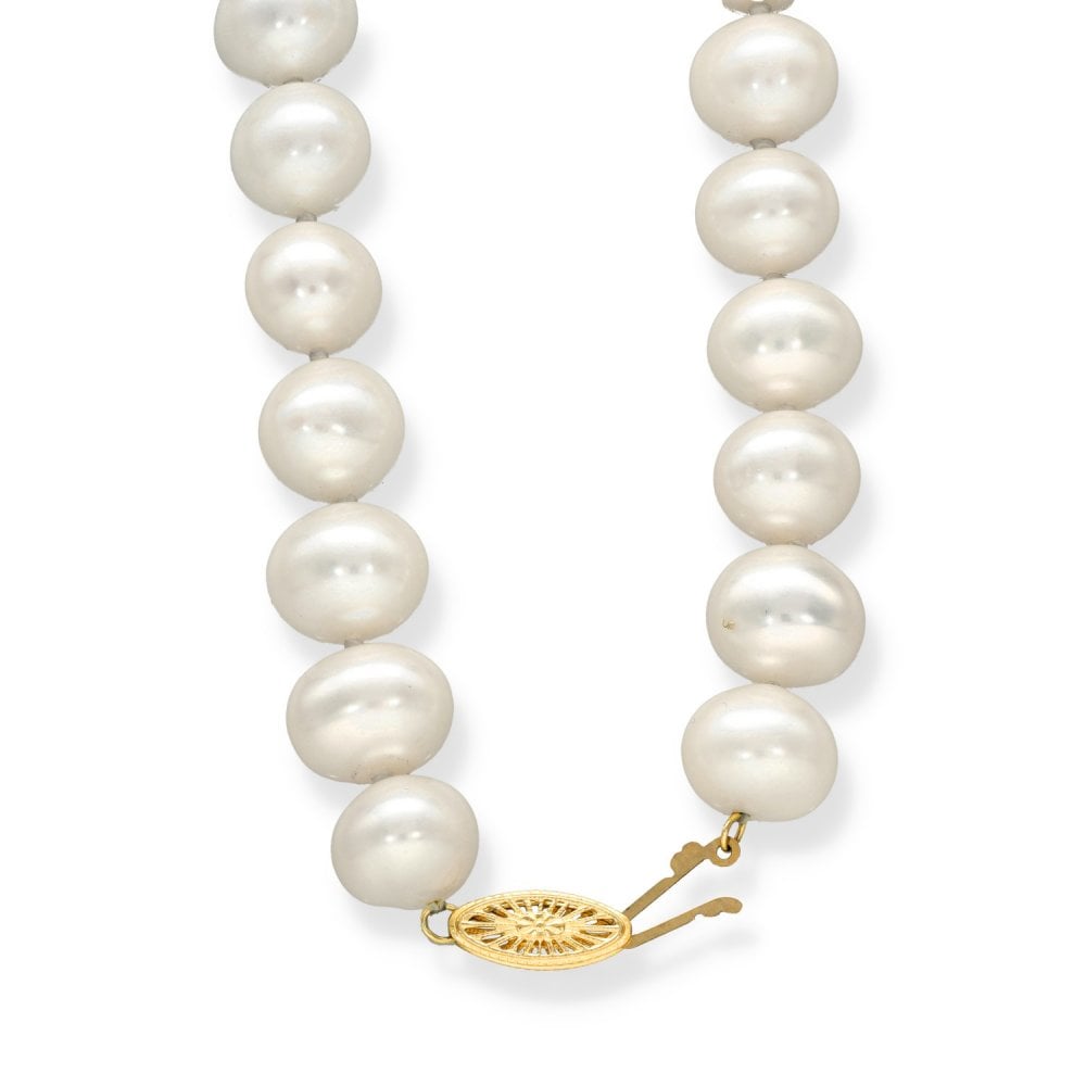 9ct Yellow Gold Pearl Necklace - 18" - 74.4g
