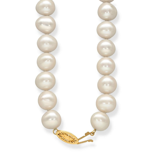 9ct Yellow Gold Pearl Necklace - 20" - 81.7g