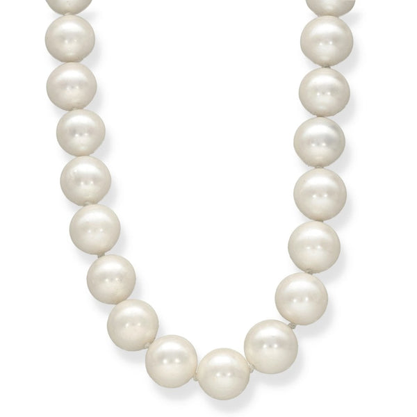 18ct Yellow Gold Pearl Necklace - 18" - 69.0g