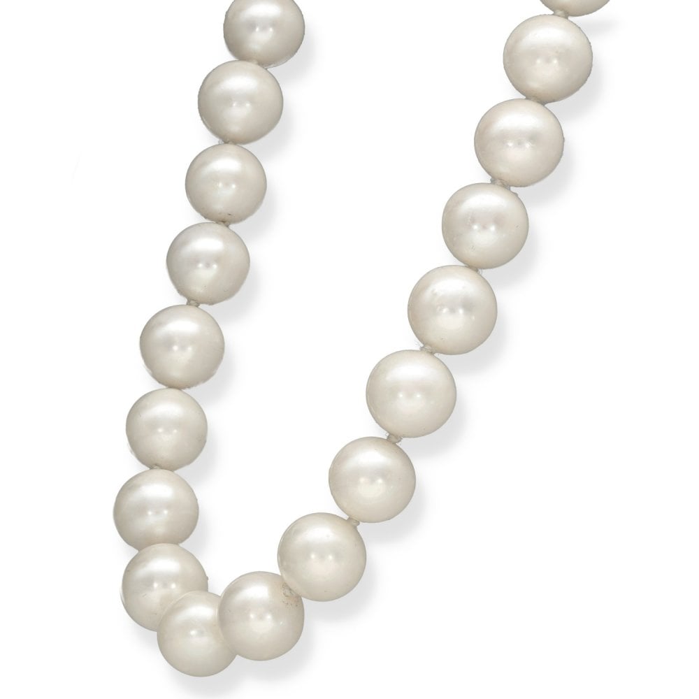 18ct Yellow Gold Pearl Necklace - 18" - 69.0g