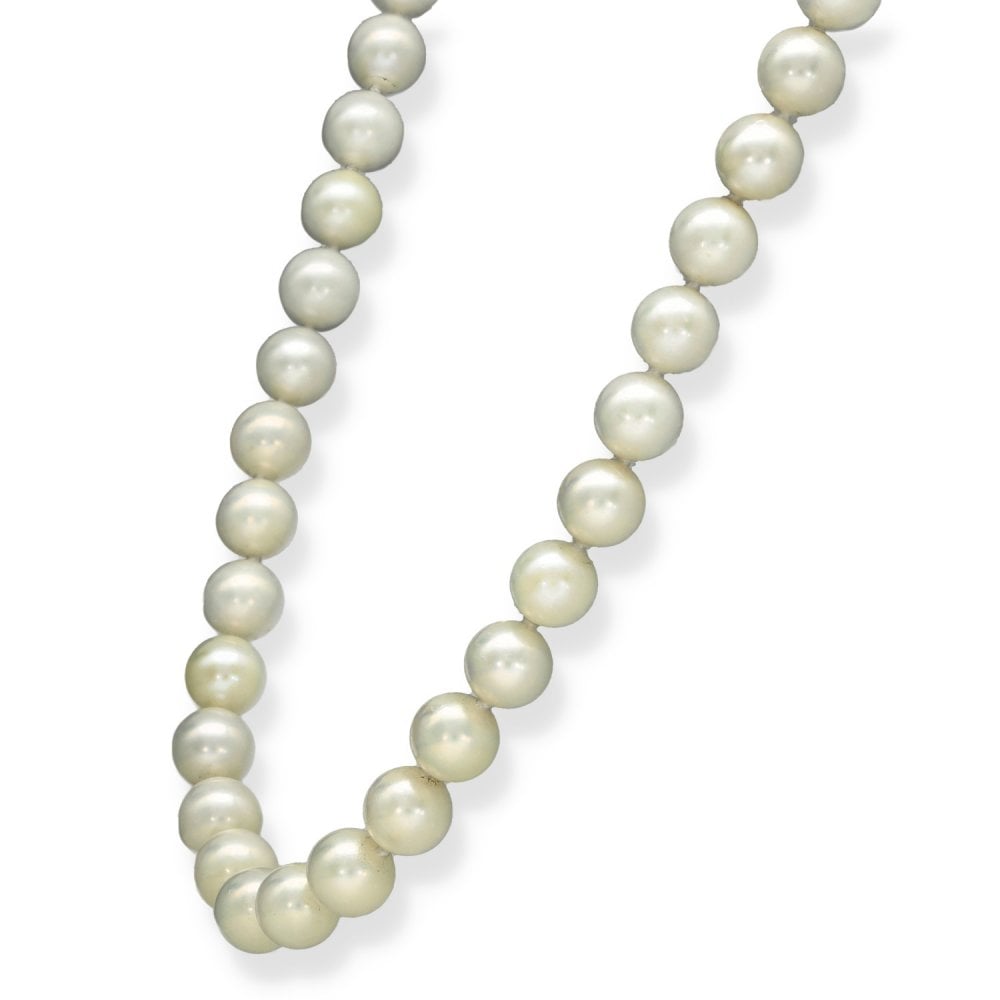 9ct Yellow Gold Pearl Necklace - 18" - 28.5g