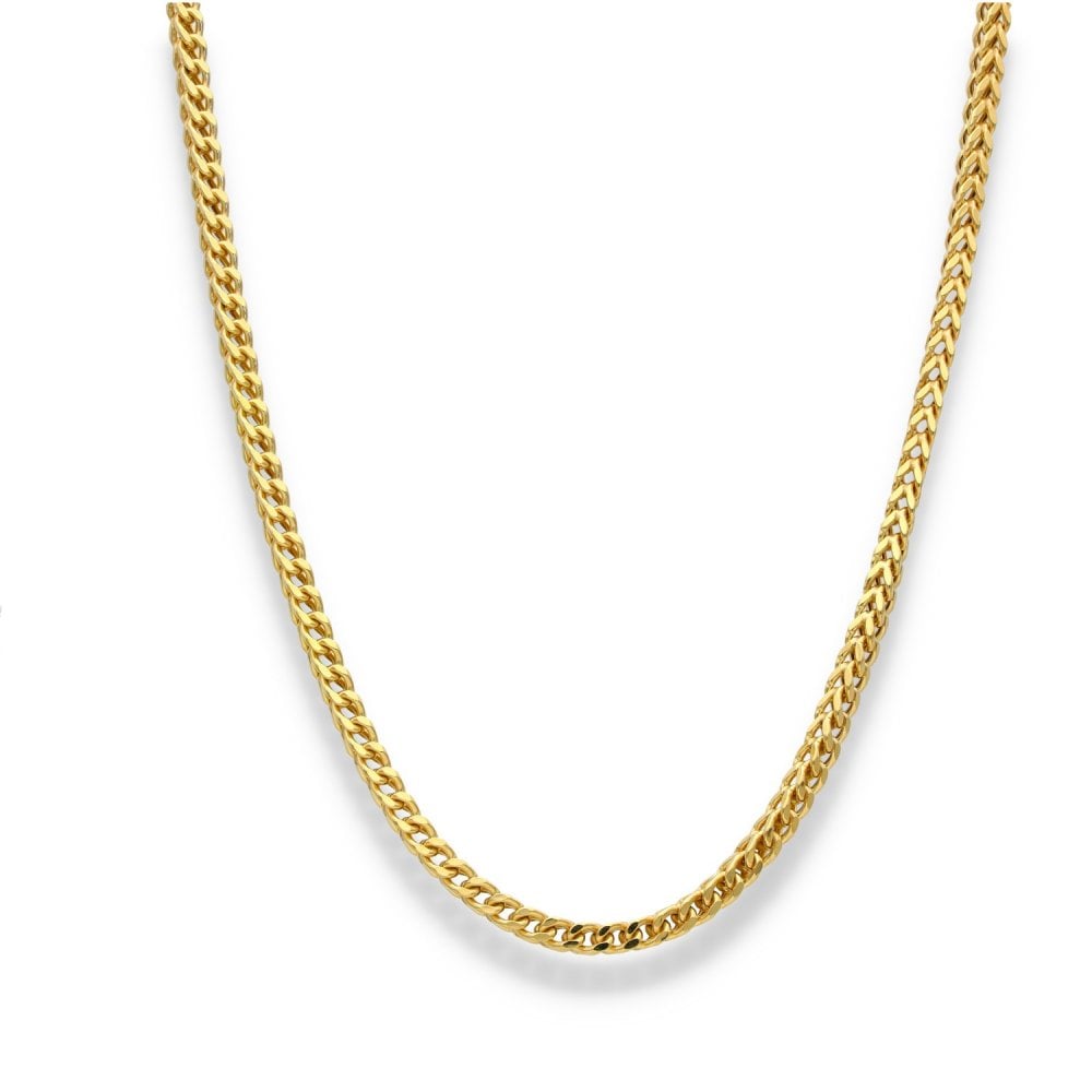 9ct Yellow Gold Foxtail Chain - 20" - 11.4g