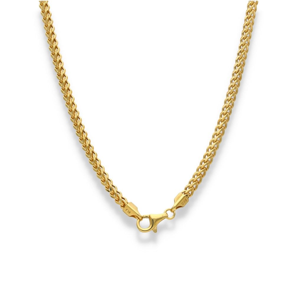 9ct Yellow Gold Foxtail Chain - 18" - 10.1g