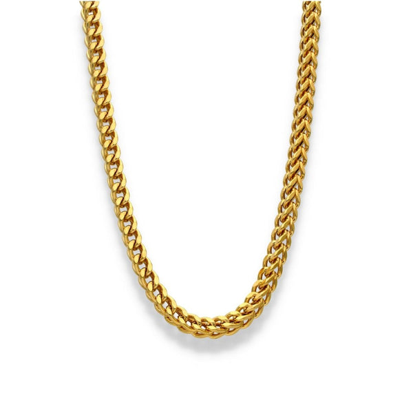 9ct Yellow Gold Foxtail Chain - 18" - 17.9g