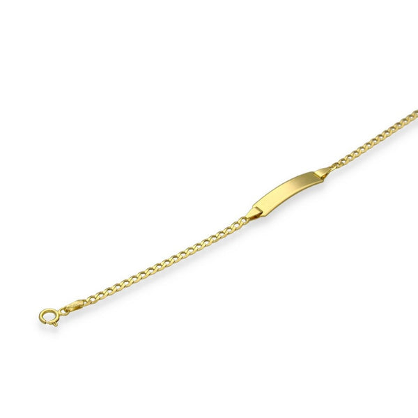 9ct Yellow Gold ID Curb Bracelet - 6" - 2.0g