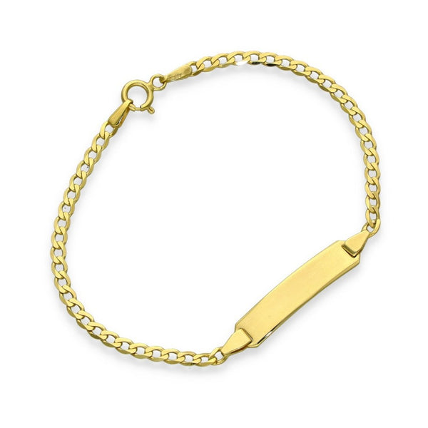 9ct Yellow Gold ID Curb Bracelet - 6" - 2.0g