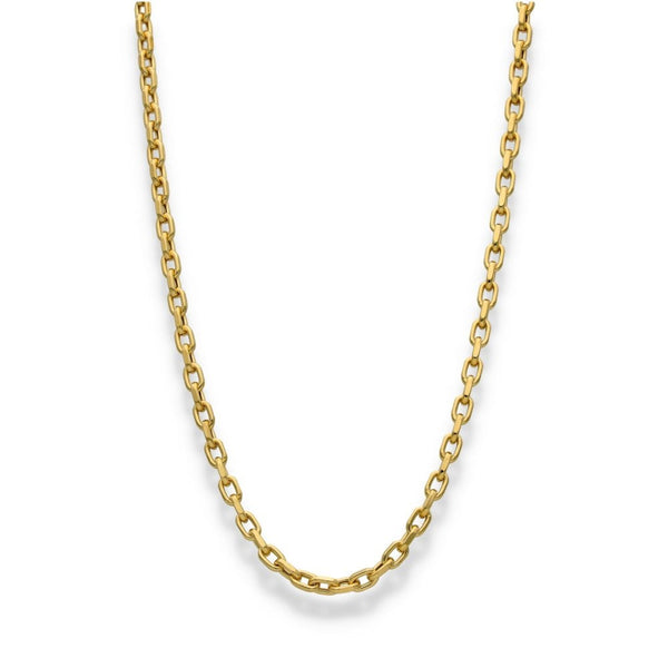 9ct Yellow Gold Hollow Belcher Chain - 18" - 6.7g