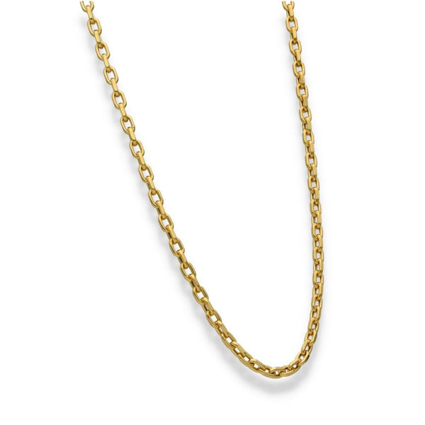 9ct Yellow Gold Hollow Belcher Chain - 18" - 6.7g