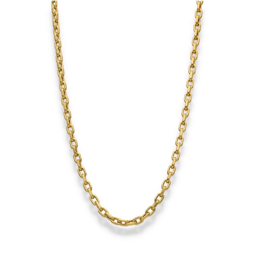 9ct Yellow Gold Hollow Belcher Chain - 20" - 7.4g