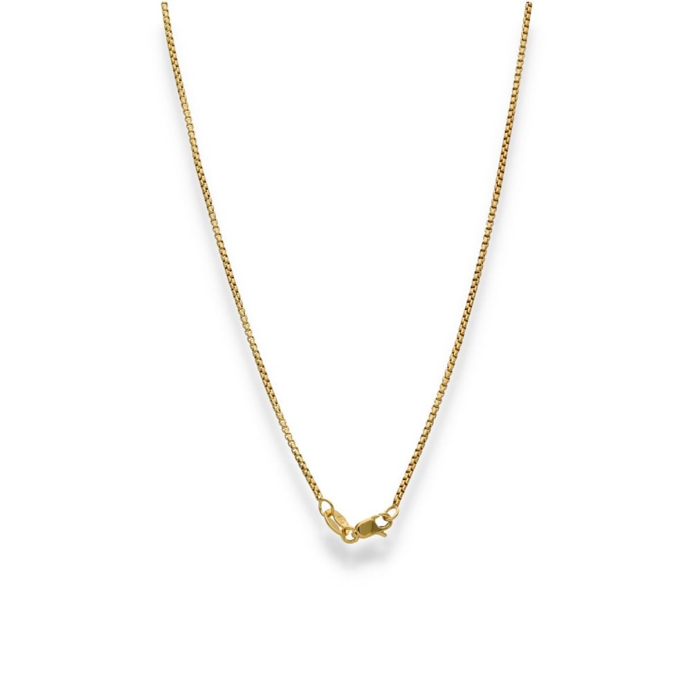 9ct Yellow Gold Fine Box Chain - 20" - 1.6g