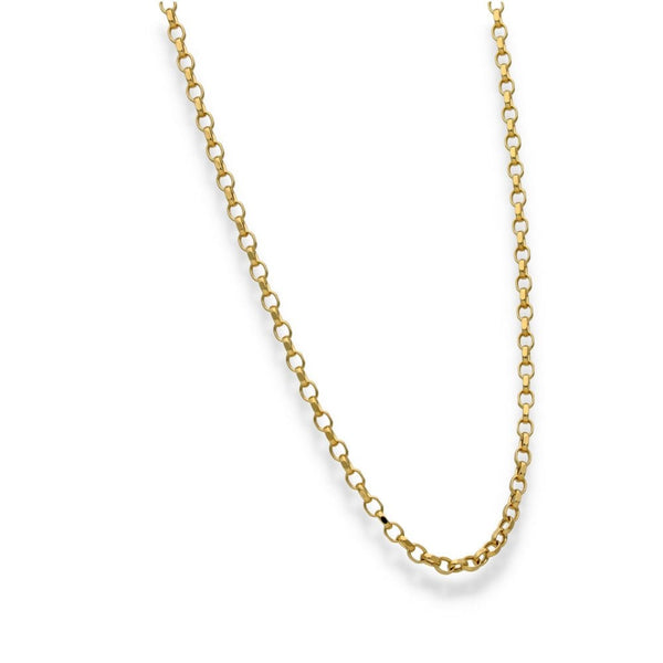 9ct Yellow Gold Oval Belcher Chain - 20" - 3.7g