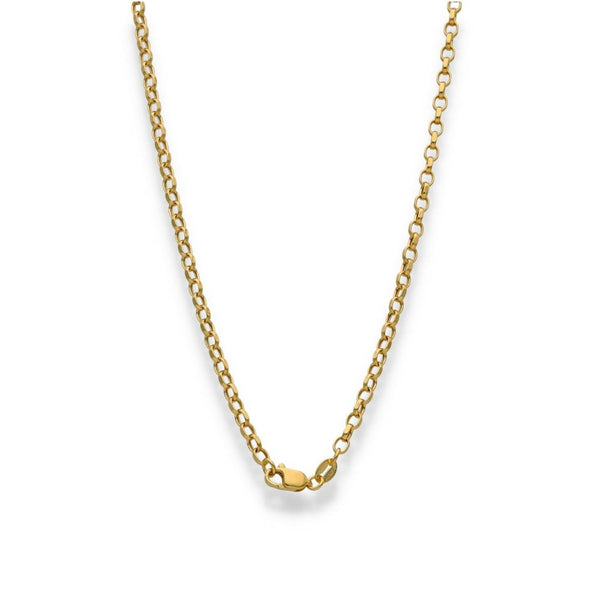 9ct Yellow Gold Oval Belcher Chain - 20" - 3.7g