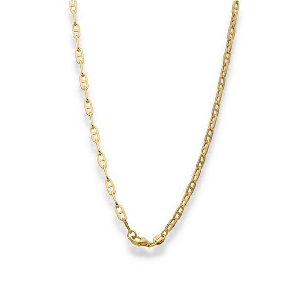 9ct Yellow Gold Fine Anchor Chain - 18" - 3.3g