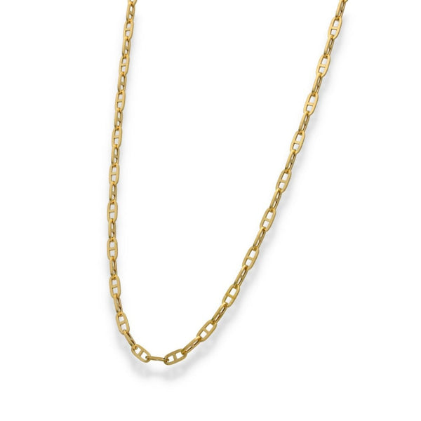 9ct Yellow Gold Fine Anchor Chain - 18" - 3.3g