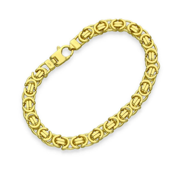 9ct Yellow Gold Byzantine Bracelet - 7.5" - 20.5g