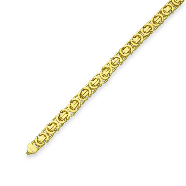 9ct Yellow Gold Byzantine Bracelet - 7.5" - 20.5g