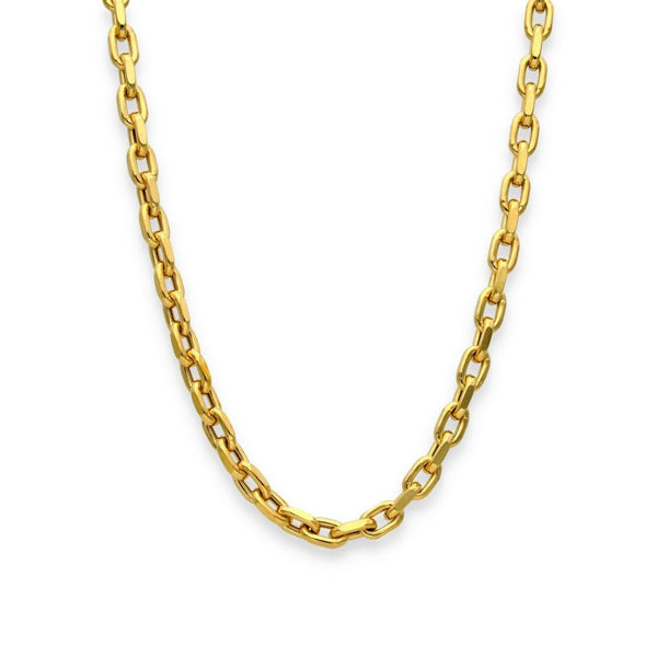 9ct Yellow Gold Hollow Oval Belcher Chain - 18" - 12.0g