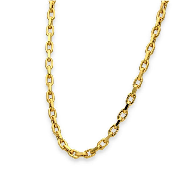 9ct Yellow Gold Hollow Oval Belcher Chain - 18" - 12.0g