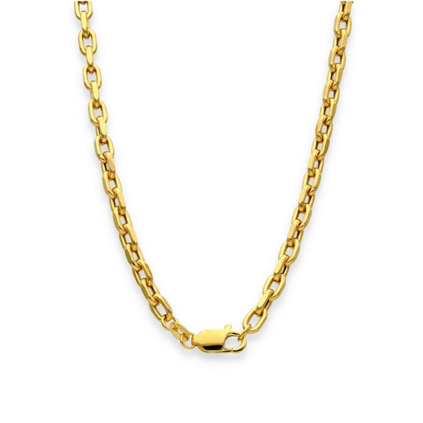 9ct Yellow Gold Hollow Oval Belcher Chain - 20" - 13.5g
