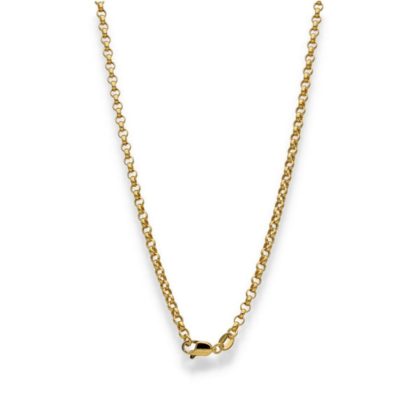 9ct Yellow Gold Round Belcher Chain - 18" - 3.1g