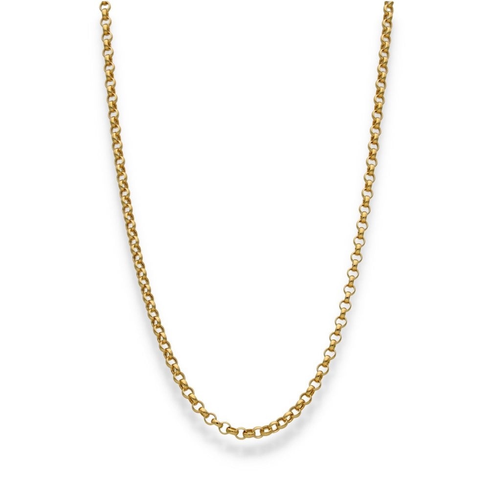 9ct Yellow Gold Round Belcher Chain - 20" - 3.5g