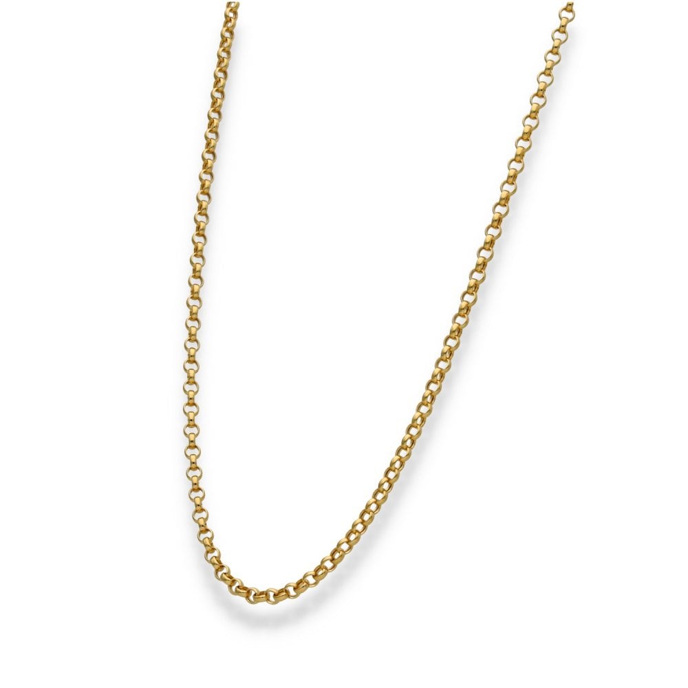 9ct Yellow Gold Round Belcher Chain - 20" - 3.5g