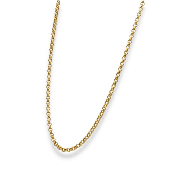9ct Yellow Gold Round Belcher Chain - 20" - 3.5g