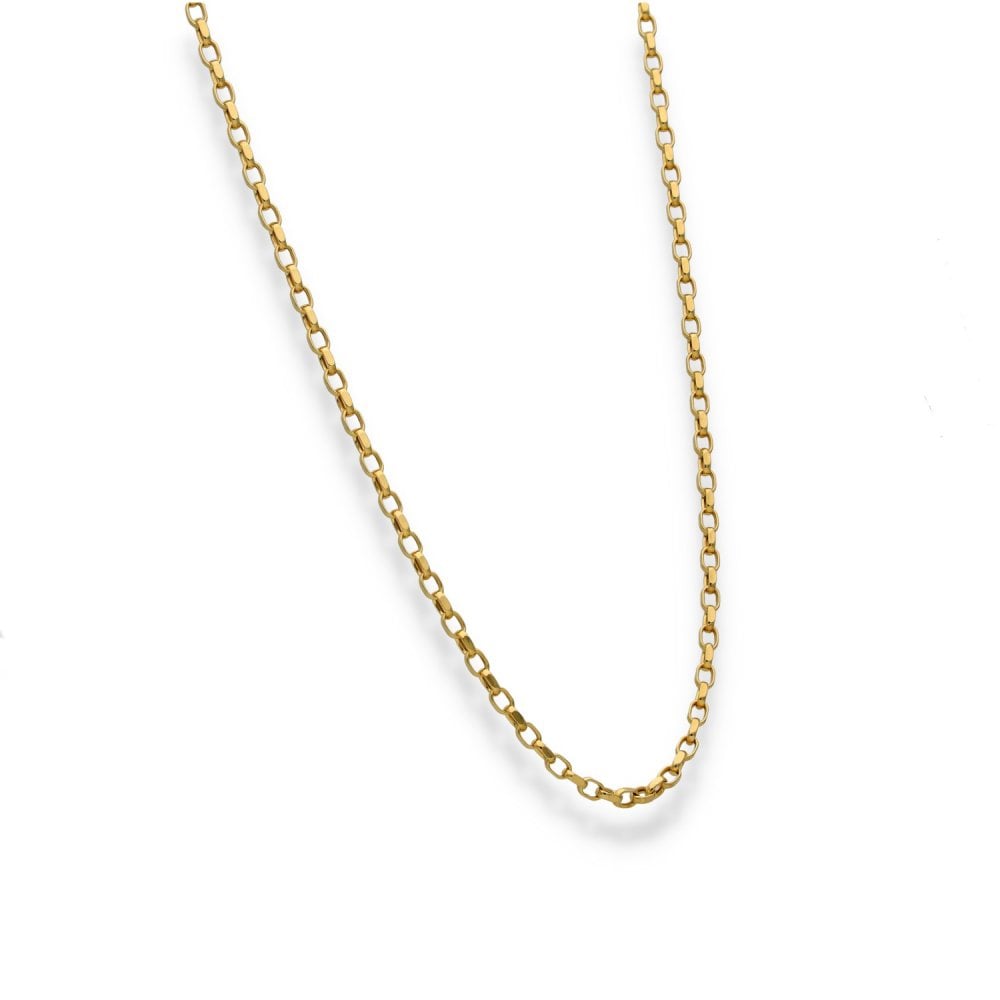 9ct Yellow Gold Belcher Chain - 20" - 2.6g