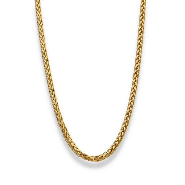 9ct Yellow Gold Hollow Spiga Chain - 18" - 8.5g