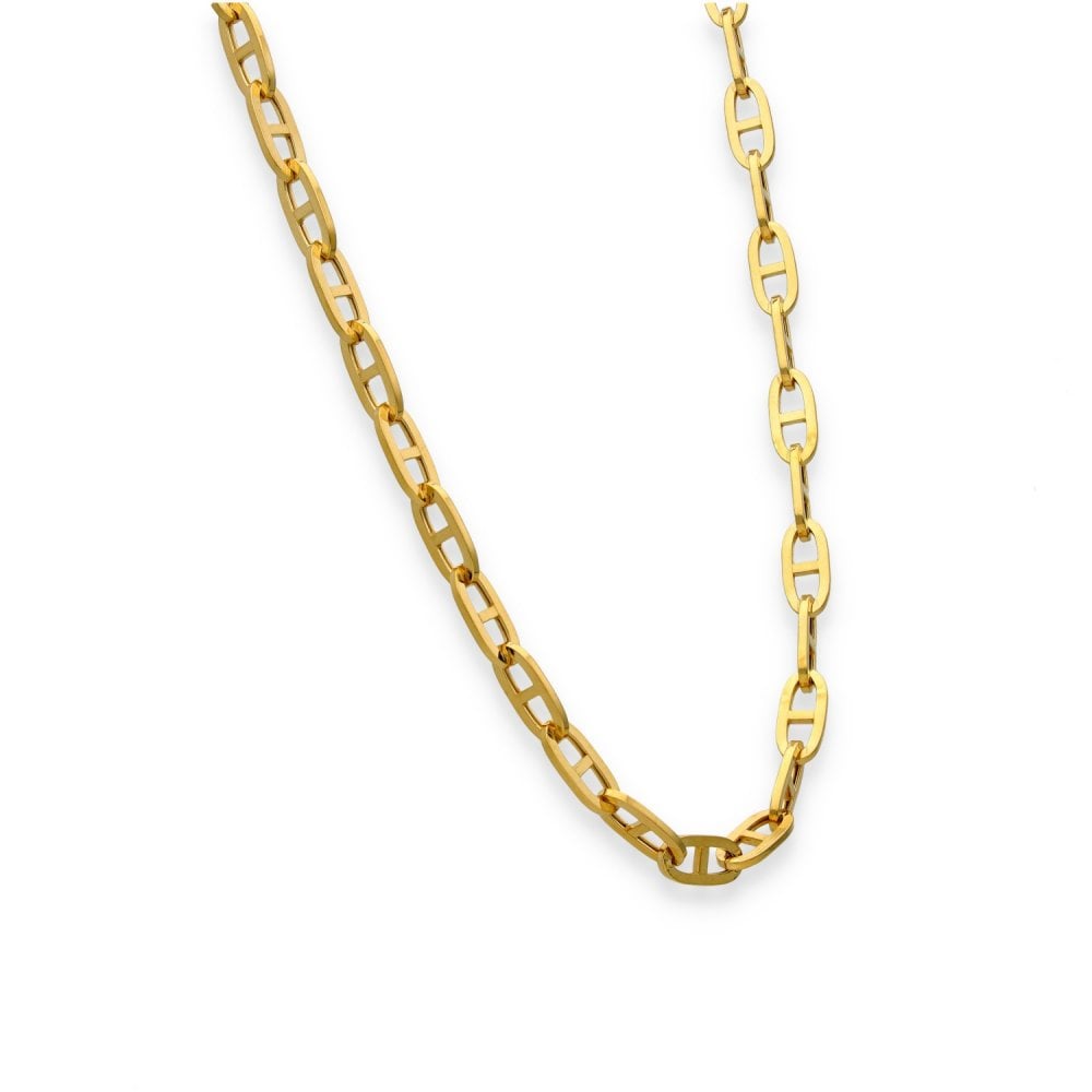 9ct Yellow Gold Anchor Chain - 18" - 8.8g