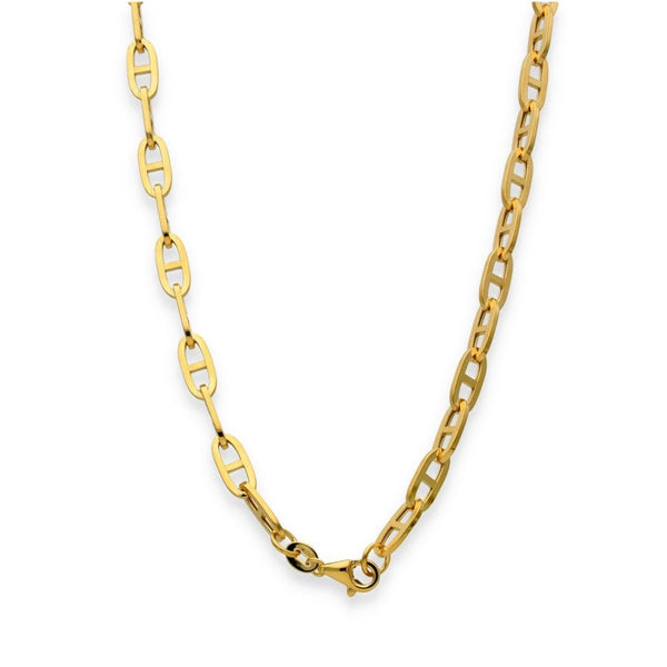 9ct Yellow Gold Anchor Chain - 18" - 8.8g