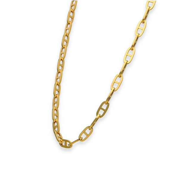 9ct Yellow Gold Anchor Chain - 18" - 8.8g